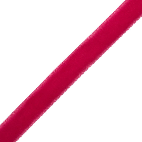 Single Faced Velvet Ribbon Made in Italy - 3/8" - Fuchsia - Sabine Collection