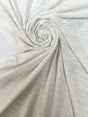 Polyamide Elastane Knitted Floral White Fabric