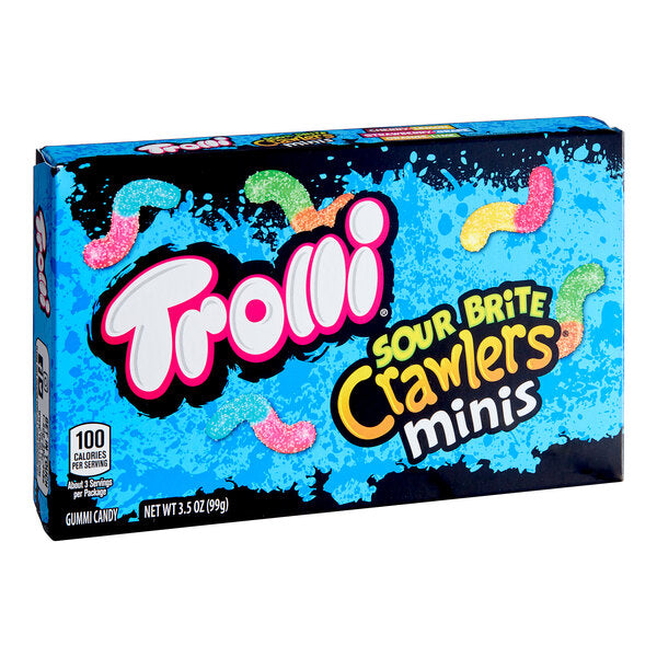 Trolli Mini Sour Brite Crawlers Box 3.5 oz. - 12/Case
