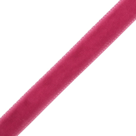 Single Faced Velvet Ribbon Made in Italy - 3/8" - Beauty Pink - Sabine Collection
