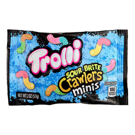 Trolli Mini Sour Brite Crawlers Pouch 2 oz. - 144/Case