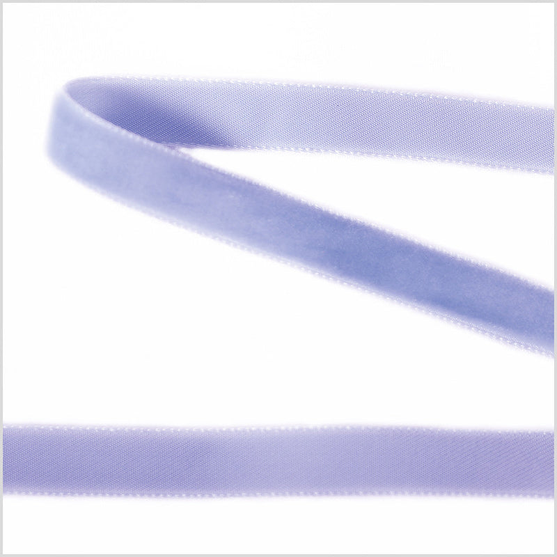 Single Faced Velvet Ribbon Made in Italy - 3/8" - Light Lilac - Sabine Collection