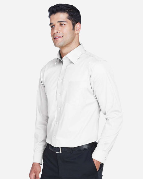 Devon & Jones® Men’s Tall Solid Stretch Twill Woven Dress Shirt Non-Iron Performance with Modern Fit