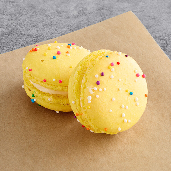 Macaron Centrale Passion Fruit White Chocolate Macaron - 50/Case