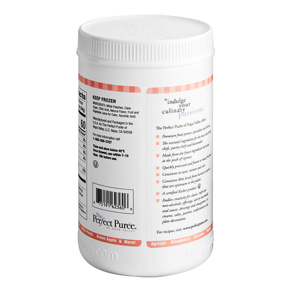 Perfect Puree White Peach Puree 30 oz. - 6/Case