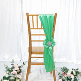 10 Pieces Sage Green Satin Chair Bands, 8"x108" Premium Event Sashes