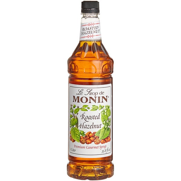 Monin Premium Roasted Hazelnut Flavoring Syrup 1 Liter - 4/Case