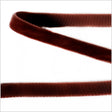 Single Faced Velvet Ribbon Made in Italy - 3/8" - Brown - Sabine Collection