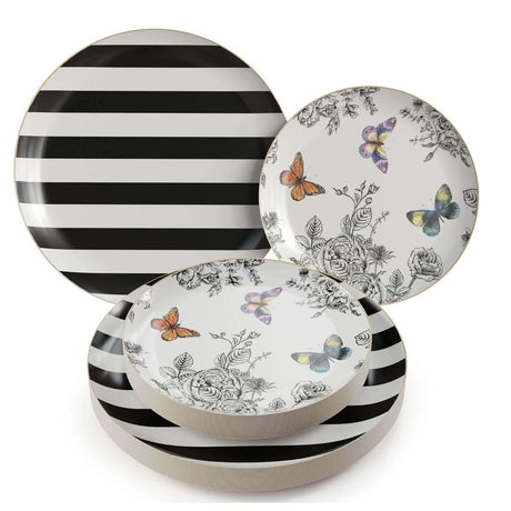 120 Count Earthtrends Monarch Paper Plates for Party Catering Events Assorted Colors 8 Inc