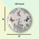 120 Count Earthtrends Monarch Paper Plates for Party Catering Events Assorted Colors 8 Inc