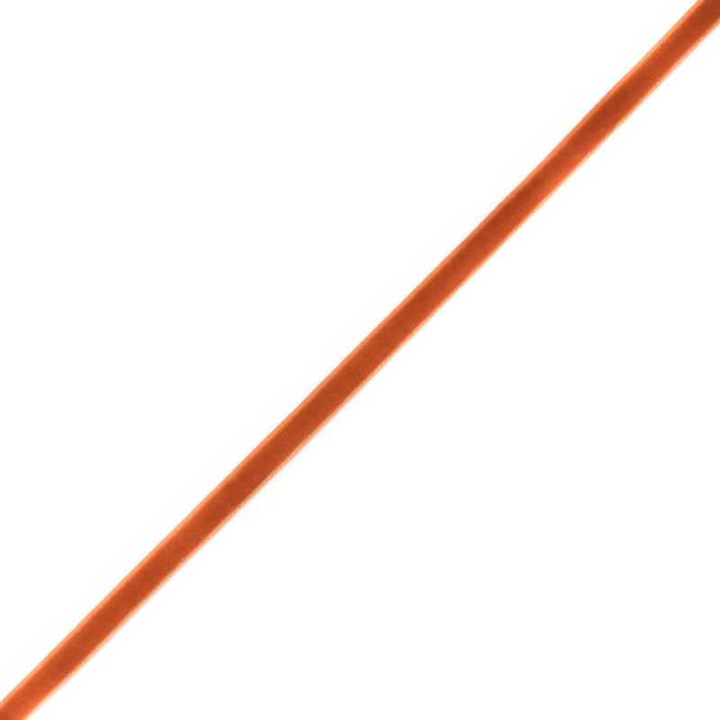 Single Faced Velvet Ribbon Made in Italy - 3/8" - Rust - Sabine Collection