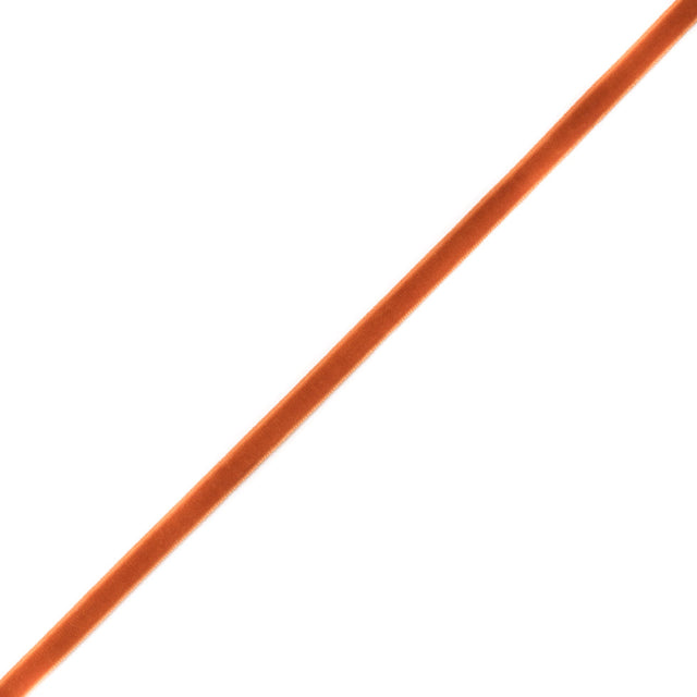 Single Faced Velvet Ribbon Made in Italy - 3/8" - Rust - Sabine Collection