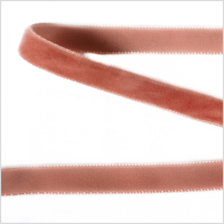 Single Faced Velvet Ribbon Made in Italy - 3/8" - Tan - Sabine Collection
