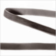 Single Faced Velvet Ribbon Made in Italy - 3/8" - Pewter - Sabine Collection