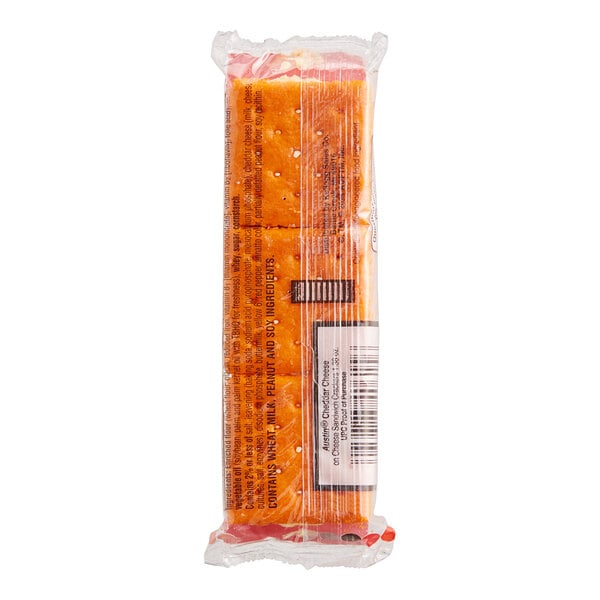 Austin Cheddar Cheese on Cheese Sandwich Crackers 1.38 oz. - 96/Case