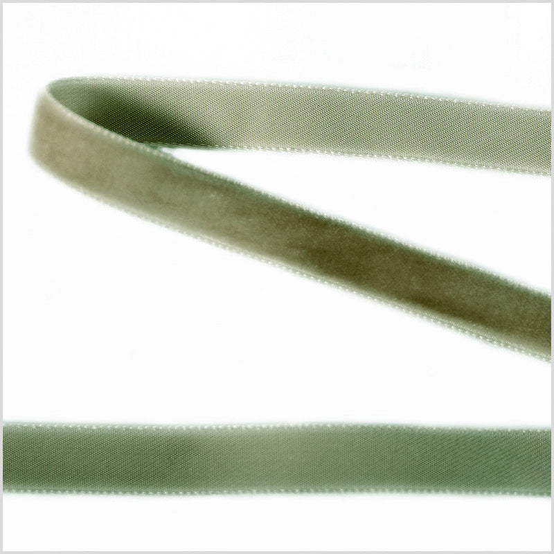 Single Faced Velvet Ribbon Made in Italy - 3/8" - Willow - Sabine Collection