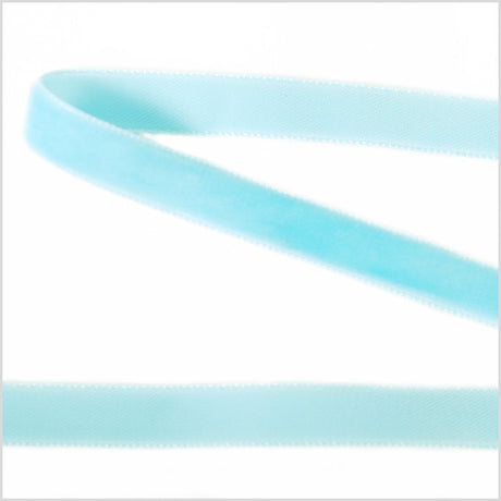 Single Faced Velvet Ribbon Made in Italy - 3/8" - Turquoise - Sabine Collection