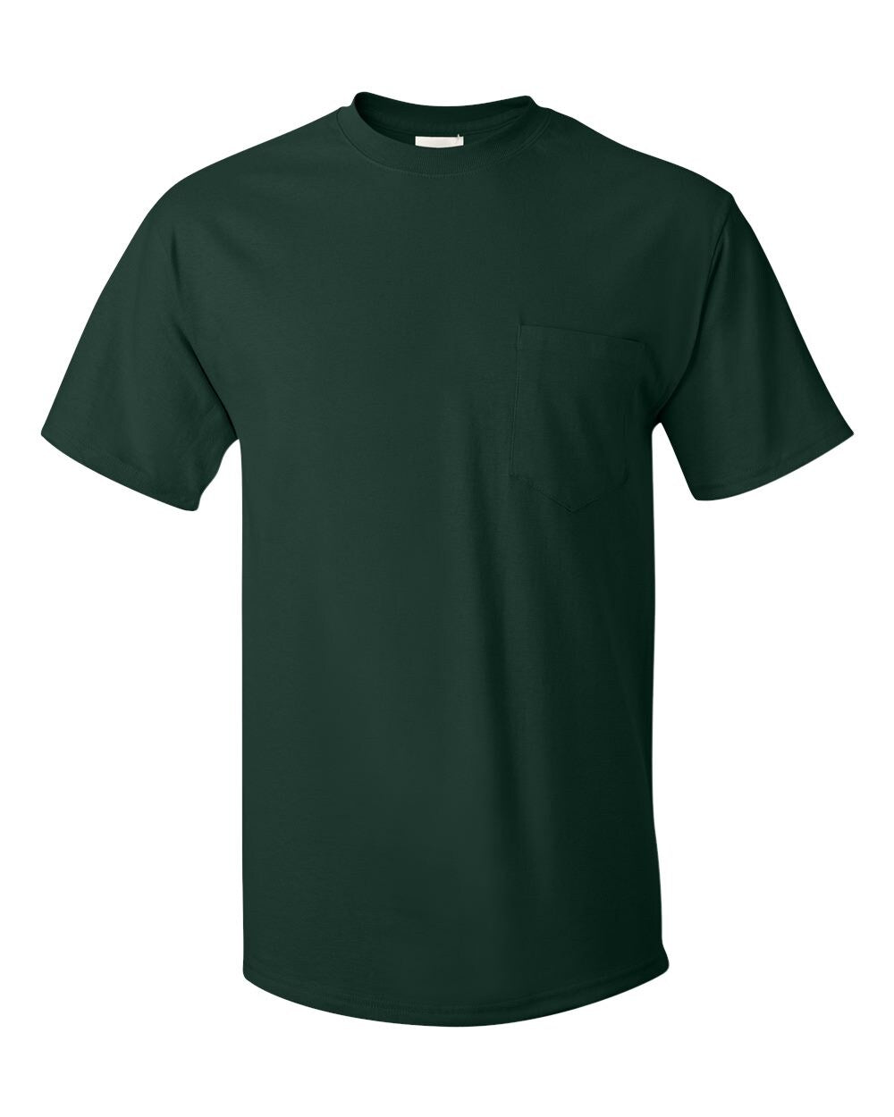 Hanes® Authentic Crewneck Short Sleeve Pocket T-Shirt