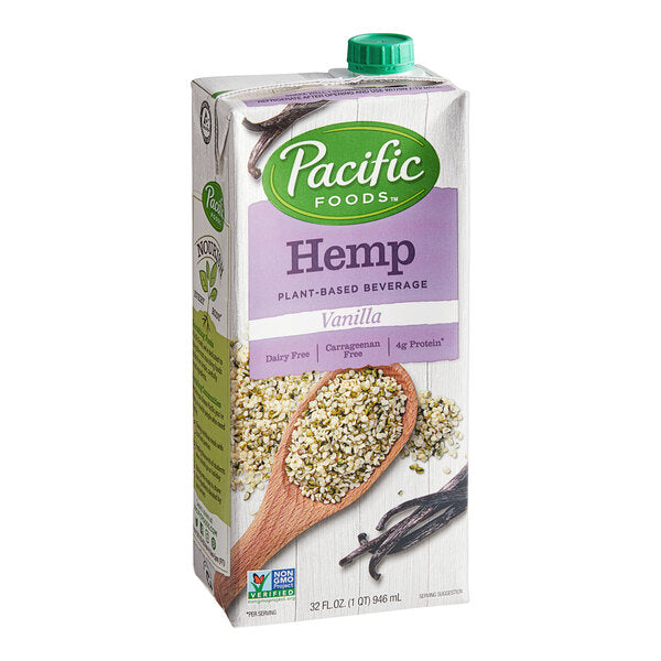 Pacific Foods Vanilla Hemp Milk 32 fl. oz. - 12/Case