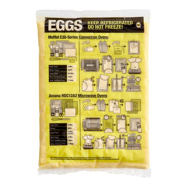 Grand Prairie Fully Cooked Scrambled Eggs 2 lb. - 10/Case