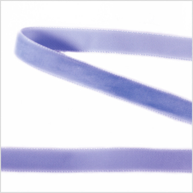 Single Faced Velvet Ribbon Made in Italy - 3/8" - Amparo Blue - Sabine Collection