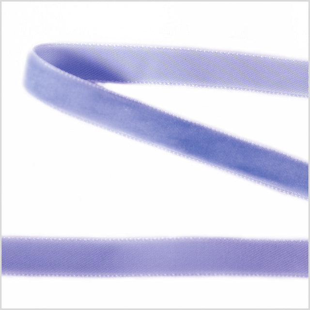 Single Faced Velvet Ribbon Made in Italy - 3/8" - Amparo Blue - Sabine Collection