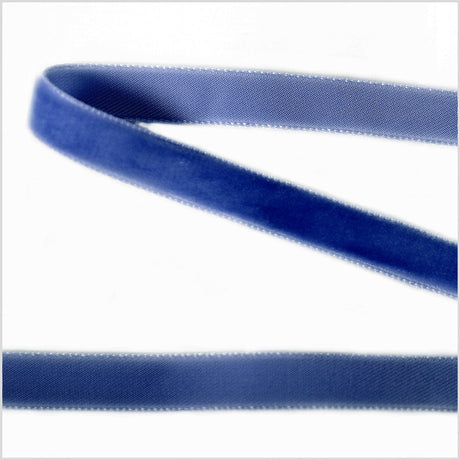 Single Faced Velvet Ribbon Made in Italy - 3/8" - Periwinkle - Sabine Collection