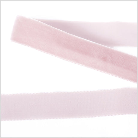 Single Faced Velvet Ribbon Made in Italy - 7/8" - Baby Pink - Sabine Collection