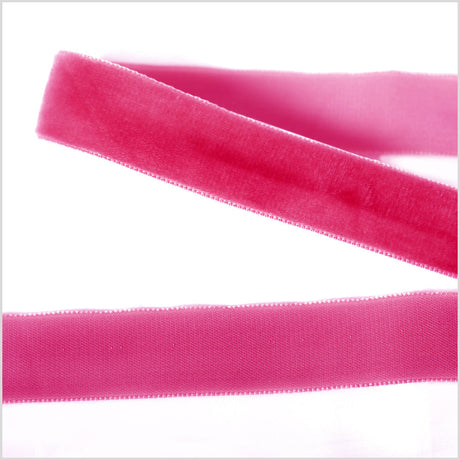 Single Faced Velvet Ribbon Made in Italy - 7/8" - Fuchsia - Sabine Collection