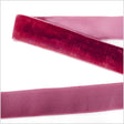 Single Faced Velvet Ribbon Made in Italy - 7/8" - Azalea - Sabine Collection