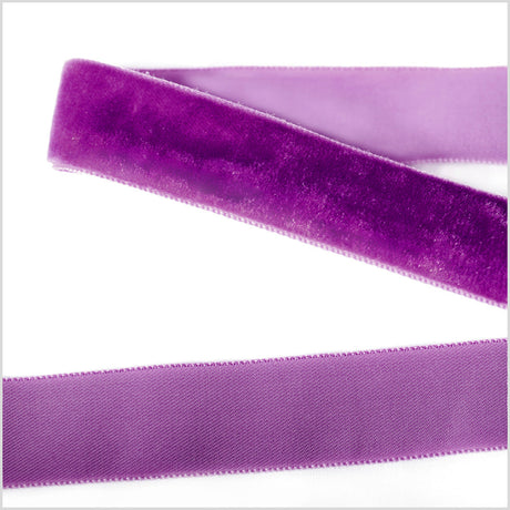 Single Faced Velvet Ribbon Made in Italy - 7/8" - Plum - Sabine Collection
