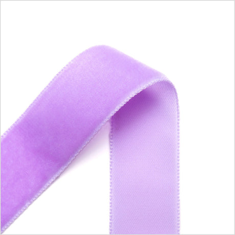 Single Faced Velvet Ribbon Made in Italy - 7/8" - Violet - Sabine Collection