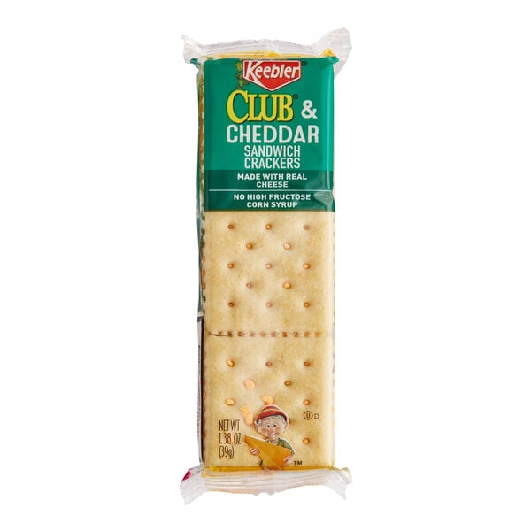 Keebler Club and Cheddar Sandwich Crackers 1.38 oz. - 96/Case
