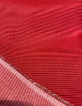 Bryant Outdoor Red Verticality Ticking Stripes Polyester Fabric - Red Vertical Stripes, 56" Width (1 Yard)