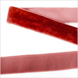Single Faced Velvet Ribbon Made in Italy - 7/8" - Scarlet - Sabine Collection