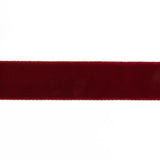 Single Faced Velvet Ribbon Made in Italy - 7/8" - Dark Red - Sabine Collection