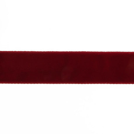 Single Faced Velvet Ribbon Made in Italy - 7/8" - Dark Red - Sabine Collection