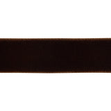 Single Faced Velvet Ribbon Made in Italy - 7/8" - Brown - Sabine Collection