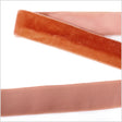 Single Faced Velvet Ribbon Made in Italy - 7/8" - Rust - Sabine Collection