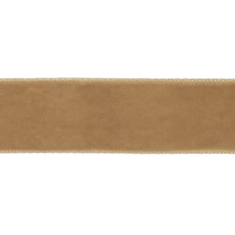 Single Faced Velvet Ribbon Made in Italy - 7/8" - Beige - Sabine Collection