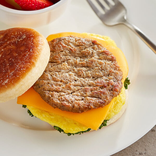 Impossible Foods Plant-Based Vegan Sausage Patty 1.6 oz. - 100/Case