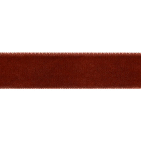 Single Faced Velvet Ribbon Made in Italy - 7/8" - Guava - Sabine Collection