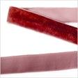 Single Faced Velvet Ribbon Made in Italy - 7/8" - Dark Rust - Sabine Collection