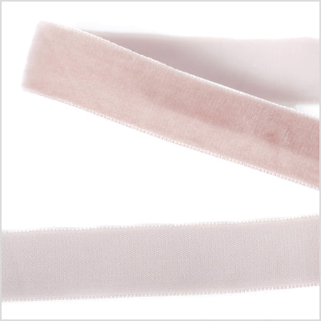 Single Faced Velvet Ribbon Made in Italy - 7/8" - White - Sabine Collection