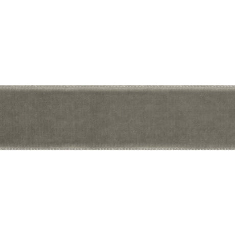 Single Faced Velvet Ribbon Made in Italy - 7/8" - Gray - Sabine Collection