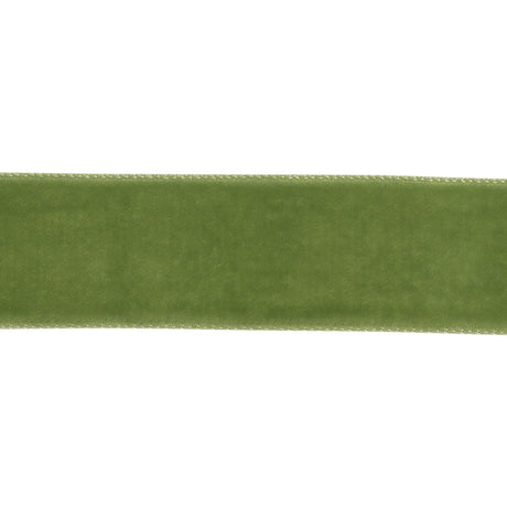 Single Faced Velvet Ribbon Made in Italy - 7/8" - Willow - Sabine Collection