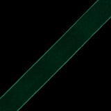 Single Faced Velvet Ribbon Made in Italy - 7/8" - Dark Green - Sabine Collection
