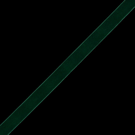 Single Faced Velvet Ribbon Made in Italy - 7/8" - Dark Green - Sabine Collection