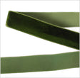 Single Faced Velvet Ribbon Made in Italy - 7/8" - Hunter - Sabine Collection