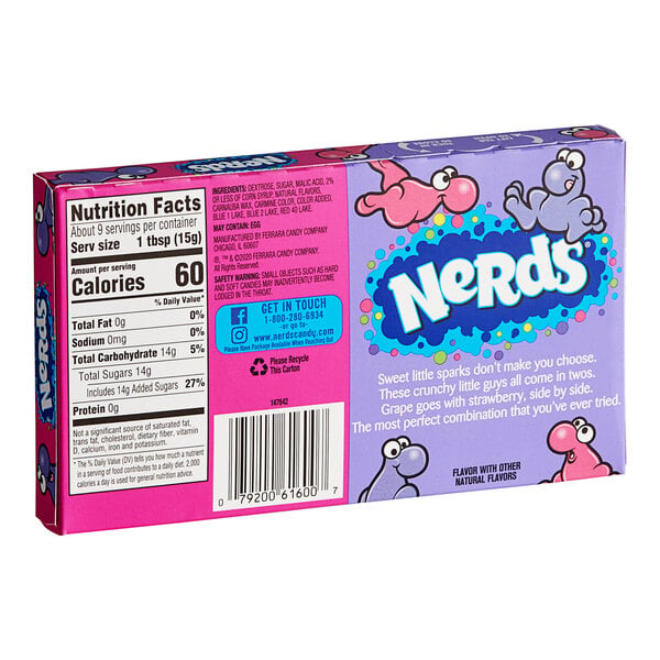 Nerds® Grape and Strawberry Box 5 oz. - 12/Case
